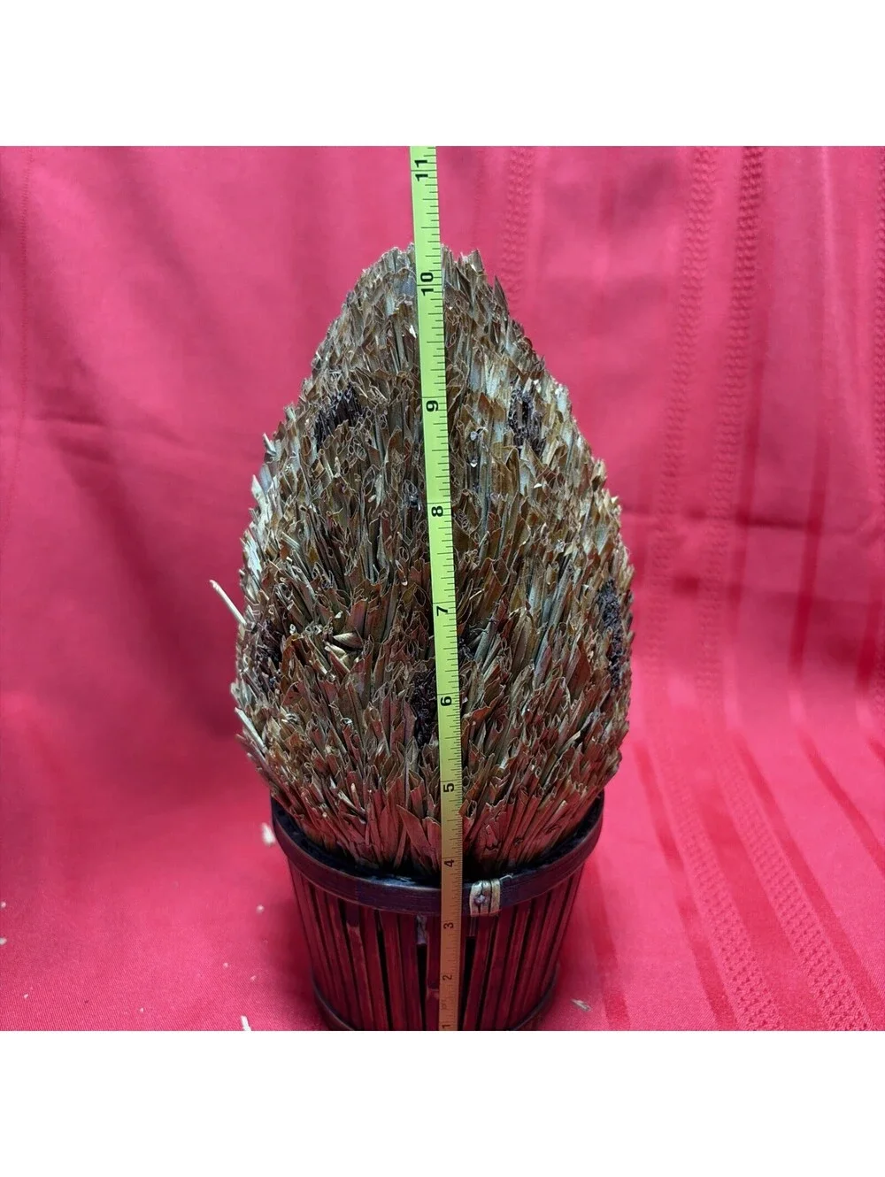 Decorative Wheat Topiary 10 1/2 Inch H Autumn Fall Natural